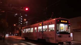 阪堺電車モ701形702号浜寺駅前行き発車シーン