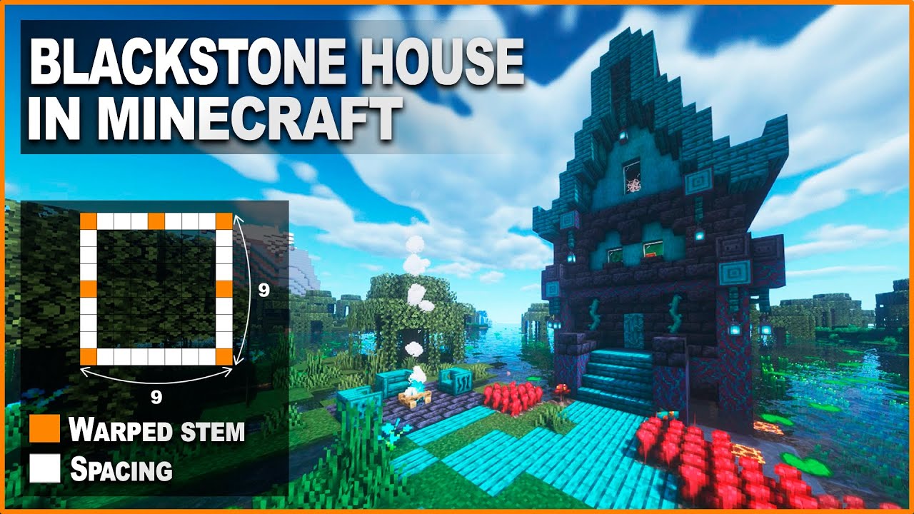 Minecraft: How to build a Blackstone House | Tutorial 1.16 - YouTube