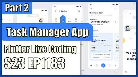 [Flutter] Flutter Live Coding EP1183 (Task Management Mobile App Part 2)