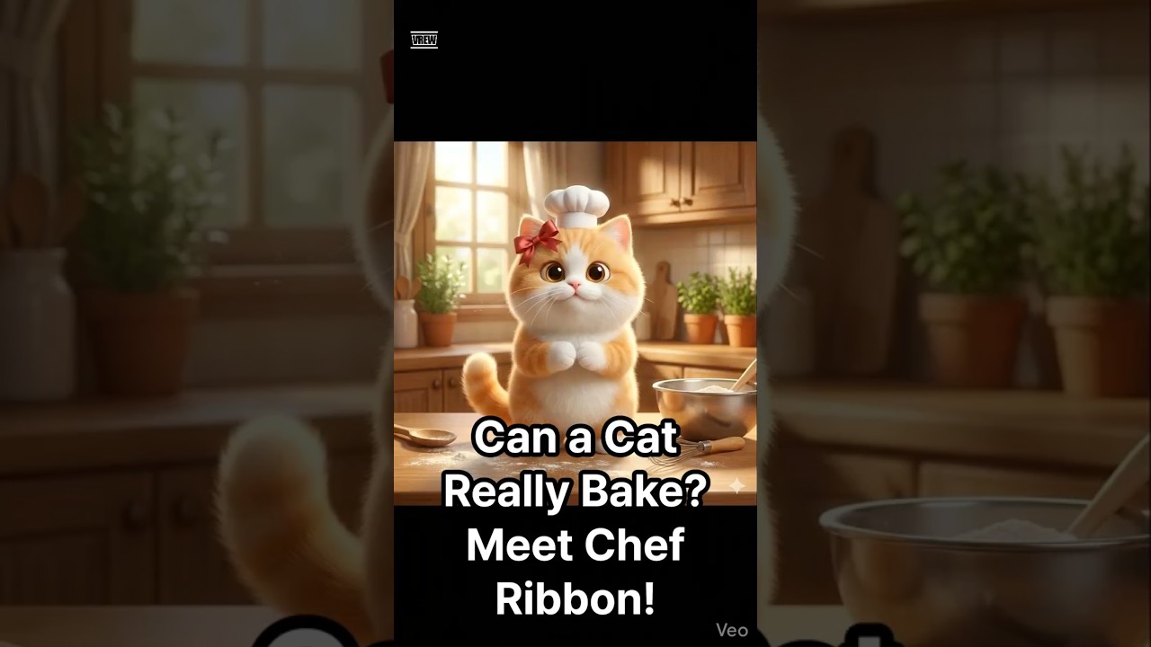Can a Cat Really Bake? Meet Chef Ribbon! 🥐🎀 