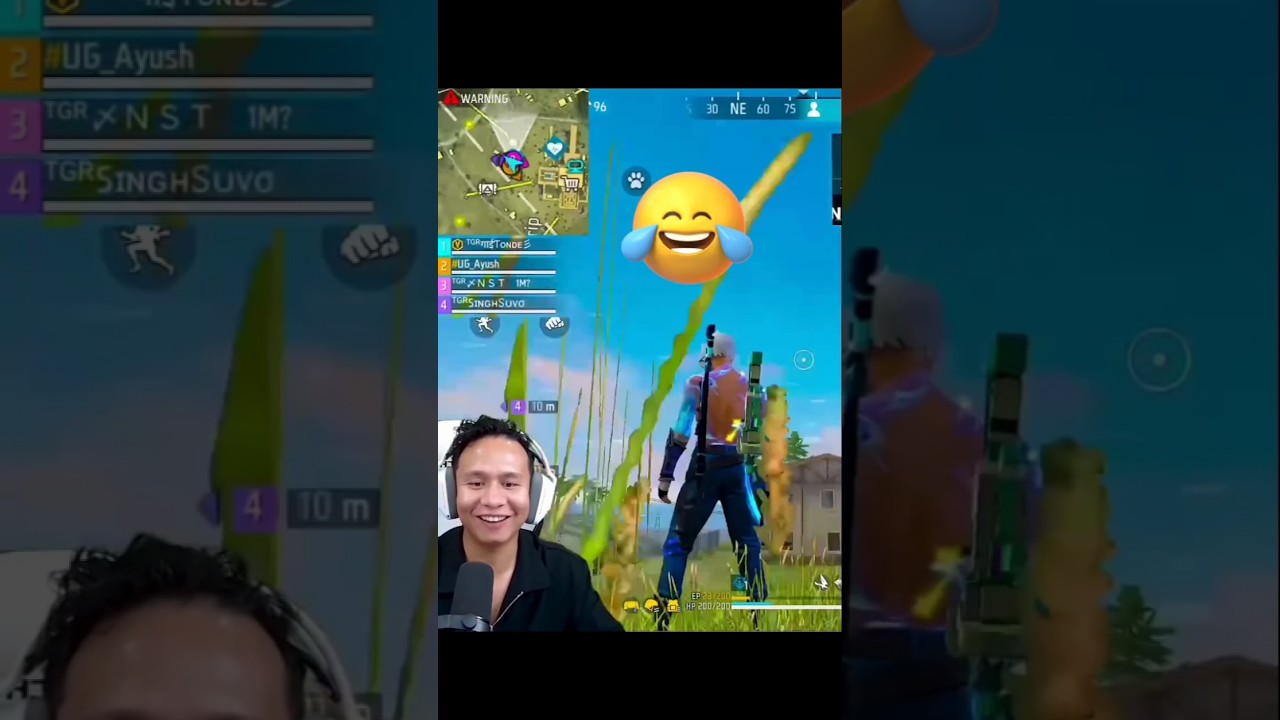 Most funny Glitch with youtubers 😱 free fire funny glitch 