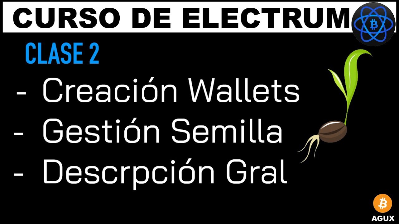 2.Curso Electrum. Creación Wallets. Gestión Semilla. Descripción General.
