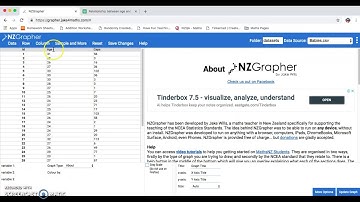 Pasting Data into NZGrapher to create a Scatter Graph