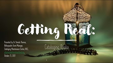 Getting Real: Cataloging Realia