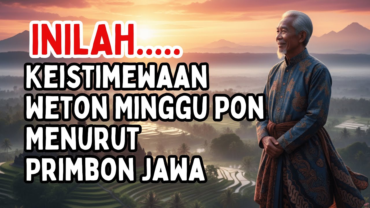 Keistimewaan Weton Minggu Pon Menurut Primbon Jawa ,Aura Kuat, Rezeki Mengalir dan Karakter Istimewa