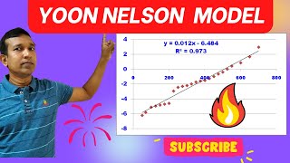 Yoon Nelson column adsorption kinetic model fitting in MS Excel