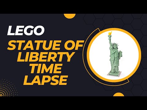 LEGO Statue of Liberty Sculpture Build Time Lapse