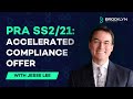 PRA Outsourcing Regulations: Accelerated Compliance Offer