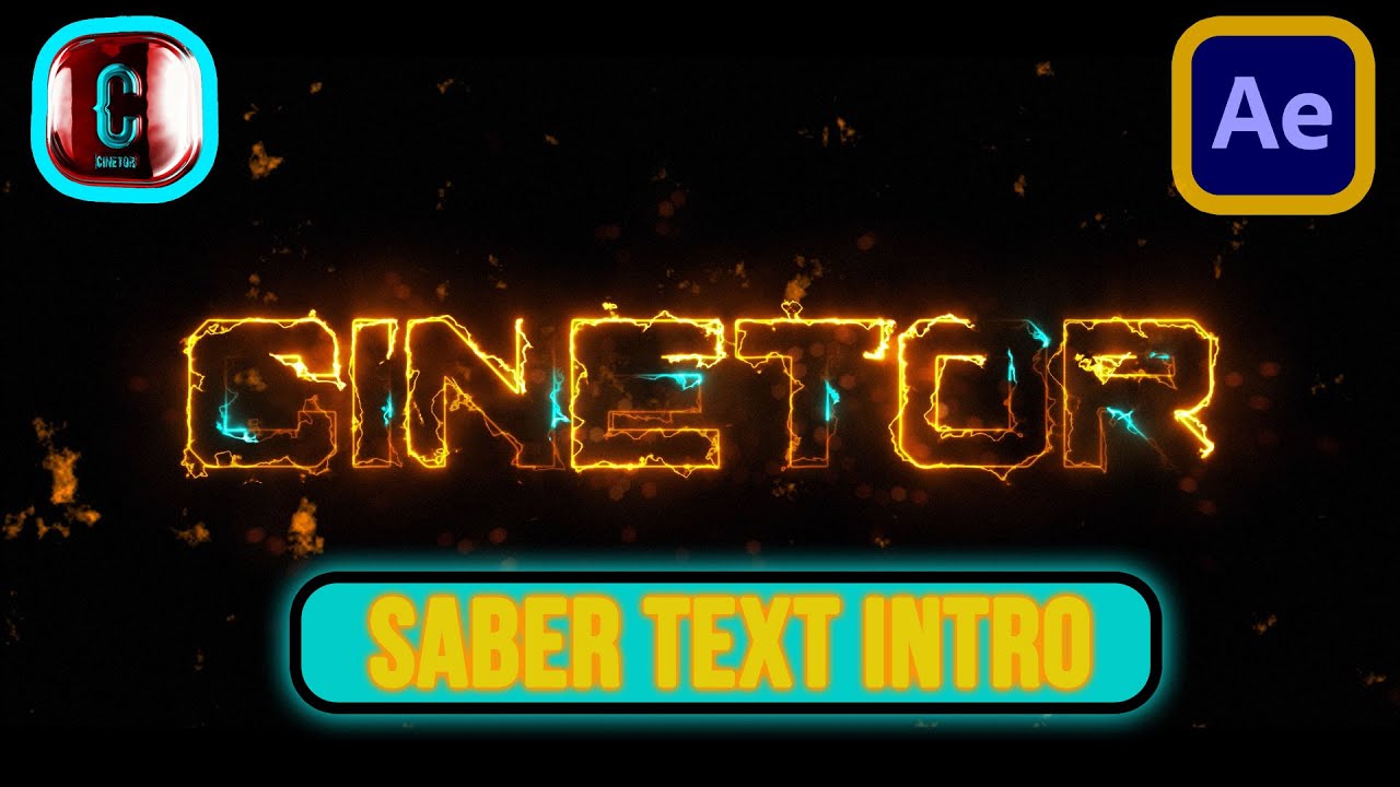 How to make an awsome saber text effect in After effects - YouTube