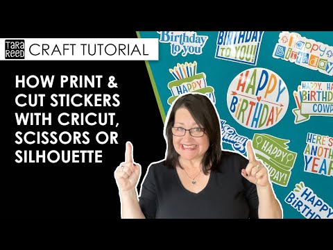Printable Happy Birthday Stickers with Cricut, Silhouette or Scissors ...