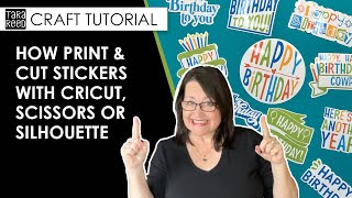 ✂️ 🥳 DIY Happy Birthday Stickers with Cricut, Silhouette or Scissors screenshot 5