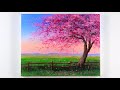 Spring Painting | Cherry Blossom Painting | Acrylic Painting for Beginners