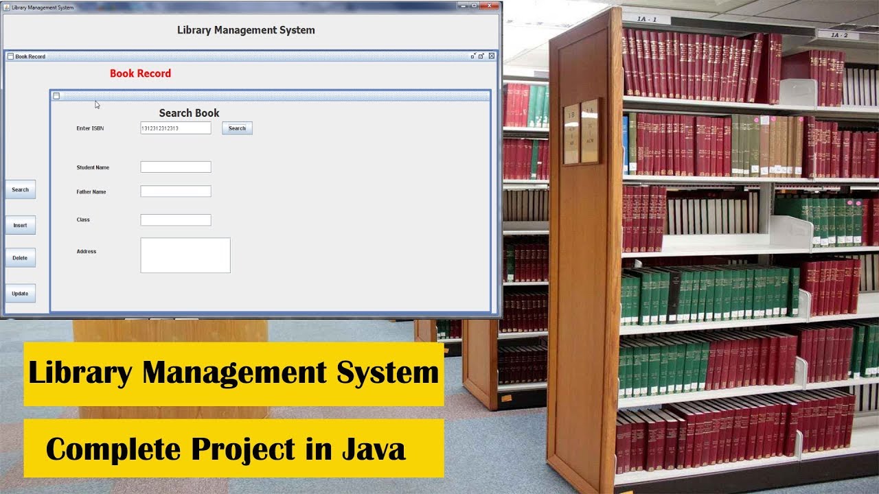 library management system using java