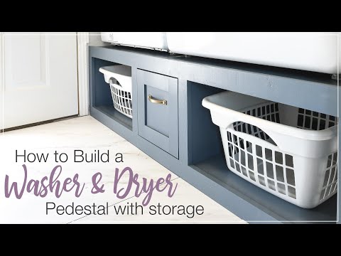 DIY Washer and Dryer Platform with Drawer - Houseful of Handmade