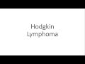 Hodgkin lymphoma hl  hematology