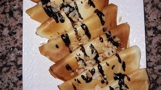 كريب سهل بمقادير بسيطة ومضبوطة #Cómo hacer creps dulces caseros.