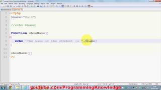 PHP Tutorial for Beginners 23 # Global Variables and Functions
