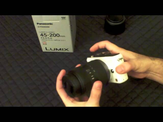 Panasonix Lumix 45 - 200 mm Unboxing and 45 200mm with the GF1