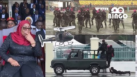 Komando Ashuka kwenye helicopter Rais samia Ashindwa kujizuia achakeshwa na vituko vya gwaride