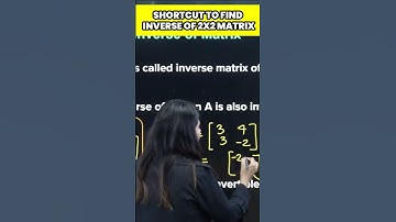 Shortcut to calculate inverse of a 2x2 matrix