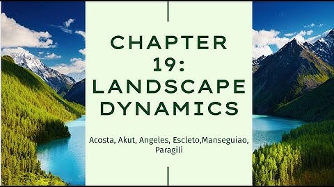 CHAPTER 19: LANDSCAPE DYNAMICS | part three