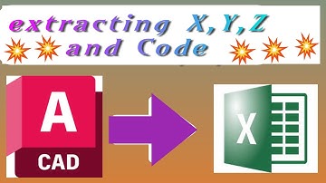Extract XYZ And Code AutoCAD To Excel |Export XYZ And Code To Excel