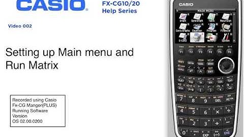 Setting up main manu and run matrix