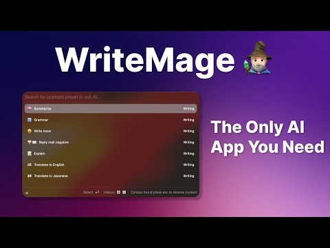 ChatGPT integrated with macOS natively - WriteMage