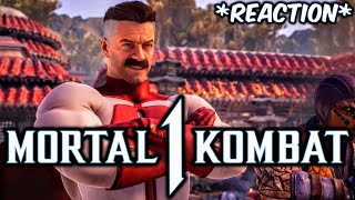 MK1 *OMNI-MAN* REVEAL TRAILER REACTION!! (1080p 60 FPS) MORTAL KOMBAT 1 (MK12)