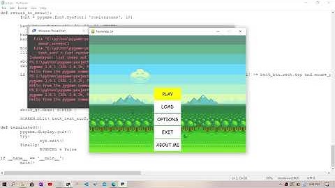 simple menu with pygame