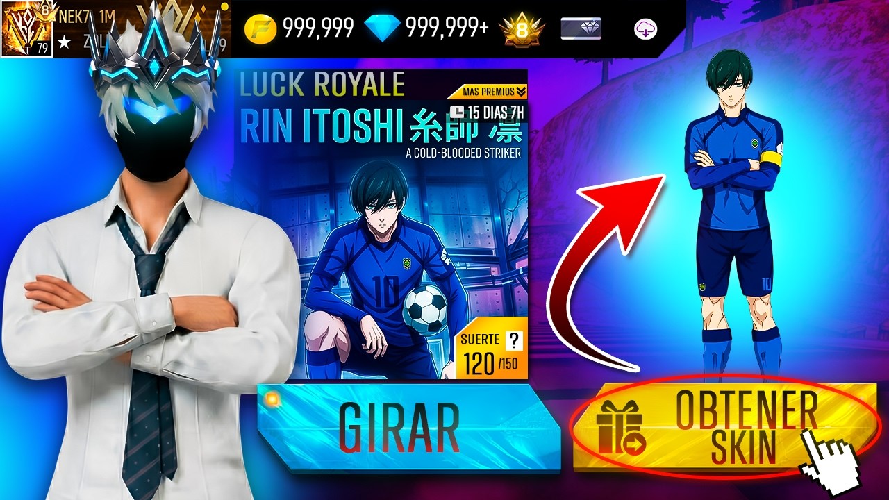 CONSEGUI TODA LA COLABORACION DEL CAPITULO 2 DE BLUE LOCK !! 😱🔥 FREE FIRE