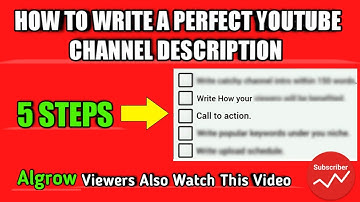 How To Write A Perfect Youtube Channel Description 2022 📝 Youtube Channel Description Me Kya Likhe