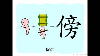 The Story of Chinese Character : 傍
傍 is composed of the radical 人 (person) and 旁 (side). 人 implies human action, while 旁 means side or lateral edge. Therefore, 傍 carries the combined meanings of being by the side of and drawing near. The Story of Chinese Character : 傍