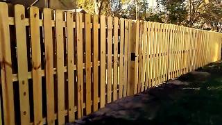 This New Port Richey home had their old fence replaced with this shadowbox. It allows air flow with a good degree of privacy.