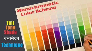 How to make color Tint- Tone- Shade for Drawing, Tint Tone and Shade Colors Palette,