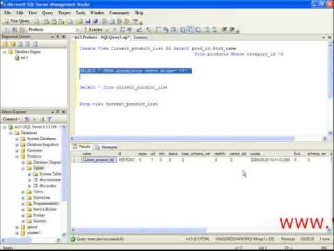 View in SQL server 2005 - wingslive