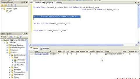 View in SQL server 2005 - wingslive