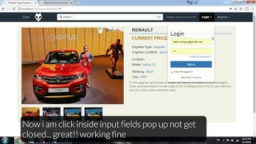 Bootstrap dropdown login menu close