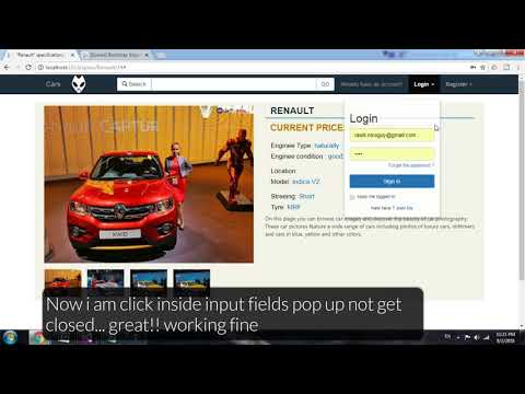 Bootstrap dropdown login menu close
