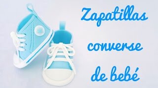 Cómo hacer zapatillas converse de bebé con fondant | Mi tarta preferida