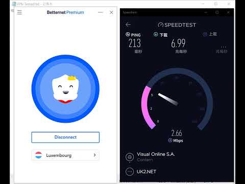 【Betternet VPN】Review Luxembourg Speed Test ☑️️️️