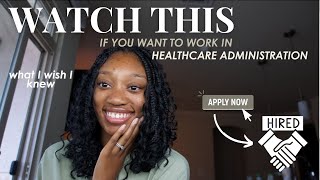 you need to know this if you want to work in healthcare administration...