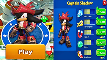 Sonic Dash - New Character Unlocked | CAPTAIN SHADOW | - All Characters Unlocked