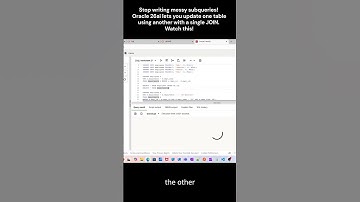Oracle 26ai | UPDATE … FROM | UPDATE Table by JOINing another Table in 1 SQL Statement! 0️⃣Subquery!