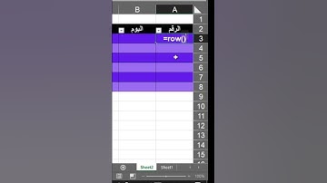 كتابة التسلسل الرقمي تلقائيا بواسطة معادلة رقم الصف Row في برنامج اكسيل Excel