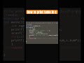 Table print in c #cpp #coding #programming #software #cprogramming #education #codebooks #codinglife