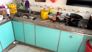 A Mother’s Daily Cleaning Routine | Deep Cleaning Our Messy Home  🧹🏚️  | Dirty Kitchen Makeover |