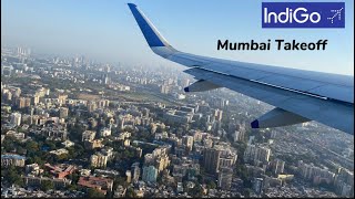 Takeoff from Mumbai’s Chhatrapati Shivaji Maharaj International Airport with Mumbai View | Indigo