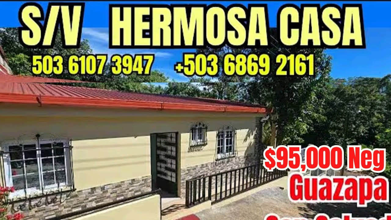 Nuevo precio $95,000neg HERMOSA CASA EN GUAZAPA 
