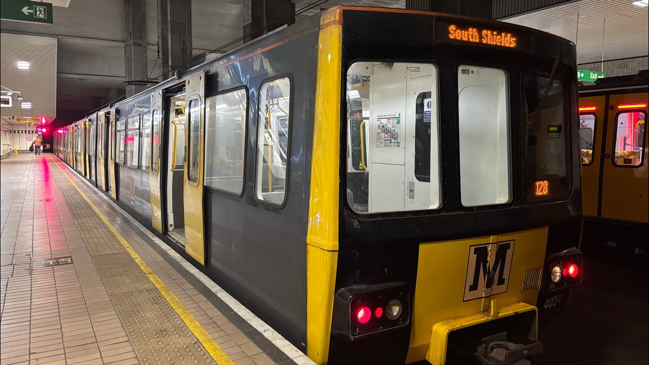 Full Journey on Tyne Wear Metro Yellow Line South Shields to St James Via Whitley Bay 